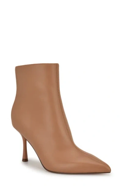 Nine West Therin Pointed Toe Bootie In Medium Natural Leather