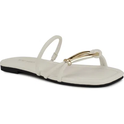 Nine West Tigra Slide Sandal In White