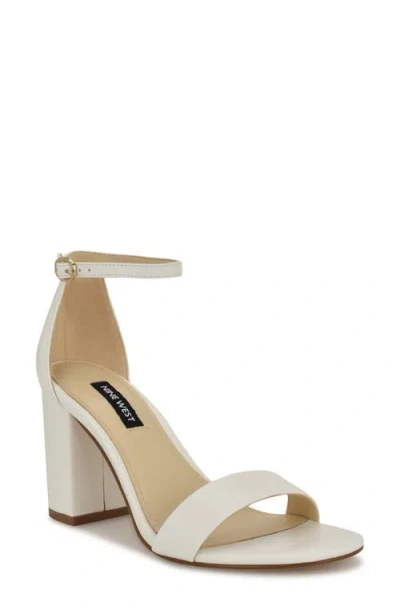 Nine West Toniann Ankle Strap Sandal In White