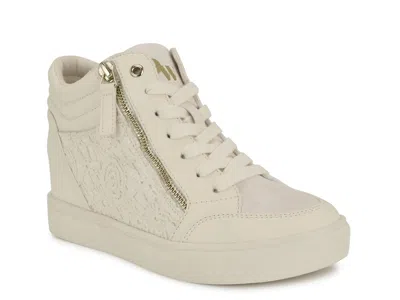Nine West Tons Wedge Sneaker In White