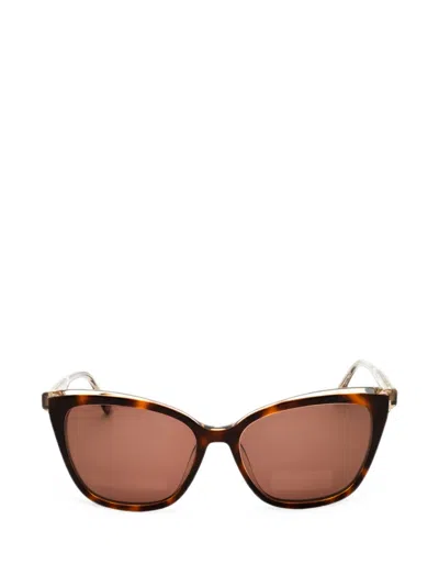 Nine West Tortoiseshell-effect Cat-eye Sunglasses In Multi