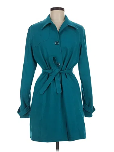 Pre-owned Nine West Trenchcoat In Teal