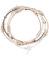 Nine West Tri-tone 5-pc. Set Beaded Stretch Bracelets In Multi