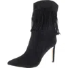 Nine West Tries Womens Pointed Toe Zipper Booties In Black