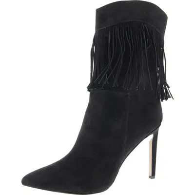 Nine West Tries Womens Pointed Toe Zipper Booties In Black