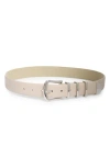 Nine West Triple Loop Belt In Bone