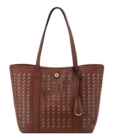 Nine West Trista 2 In 1 Large Tote Bag In Brown