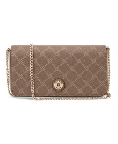 Nine West Trista Mini Chain Phone Clutch Crossbody Bag In Brown