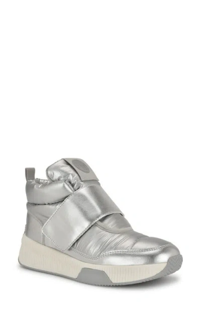 Nine West Tumble High Top Sneaker In Silver Sequin