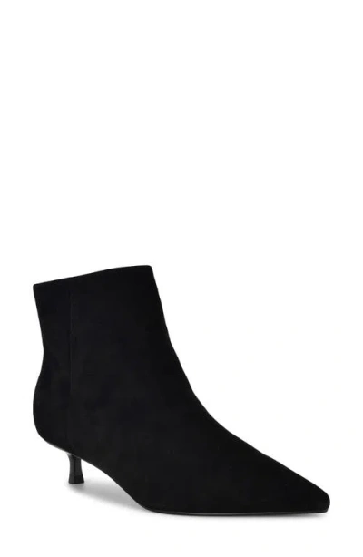 Nine West Turrel Pointed Toe Kitten Heel Bootie In Black