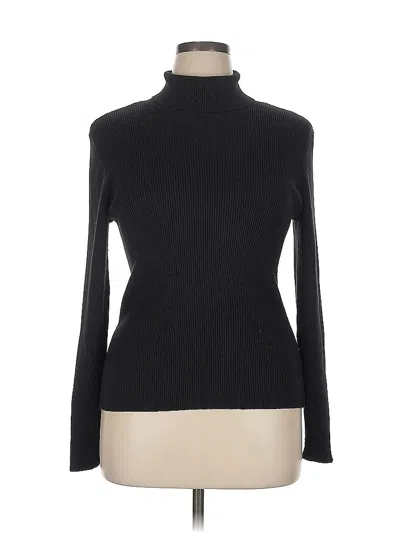 Pre-owned Nine West Turtleneck Sweater In Black