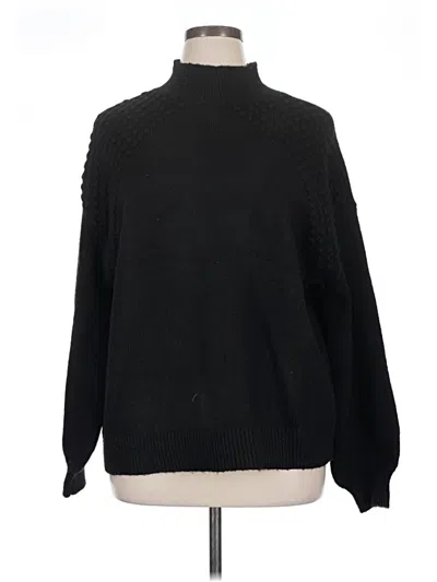 Pre-owned Nine West Turtleneck Sweater In Black