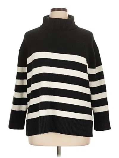 Pre-owned Nine West Turtleneck Sweater In Black