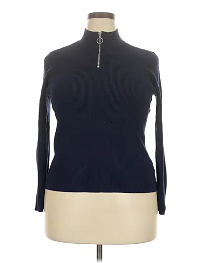 Pre-owned Nine West Turtleneck Sweater In Blue
