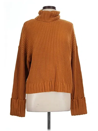 Pre-owned Nine West Turtleneck Sweater In Brown