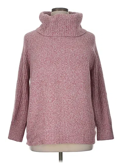 Pre-owned Nine West Turtleneck Sweater In Burgundy