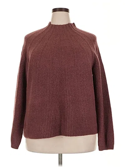 Pre-owned Nine West Turtleneck Sweater In Burgundy
