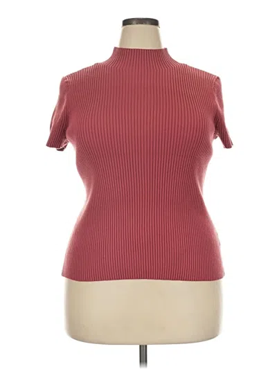 Pre-owned Nine West Turtleneck Sweater In Burgundy