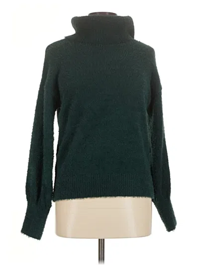 Pre-owned Nine West Turtleneck Sweater In Green