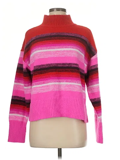 Pre-owned Nine West Turtleneck Sweater In Pink