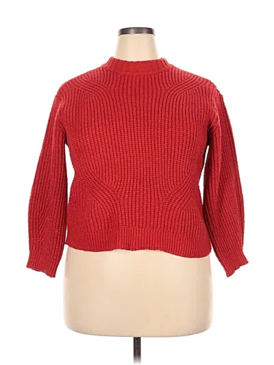 Pre-owned Nine West Turtleneck Sweater In Red