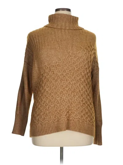 Pre-owned Nine West Turtleneck Sweater In Tan