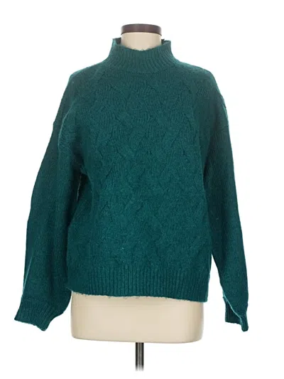 Pre-owned Nine West Turtleneck Sweater In Teal