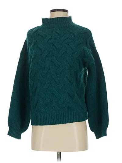 Pre-owned Nine West Turtleneck Sweater In Teal