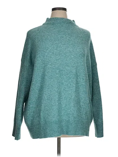 Pre-owned Nine West Turtleneck Sweater In Teal