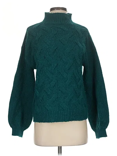 Pre-owned Nine West Turtleneck Sweater In Teal