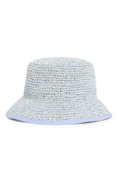 Nine West Two-tone Crochet Bucket Hat In Purple