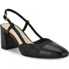 Nine West Unda Slingback Cap Toe Pump In Black
