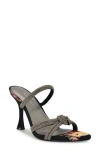 Nine West Unela Crystal Embellished Strap Sandal In Black