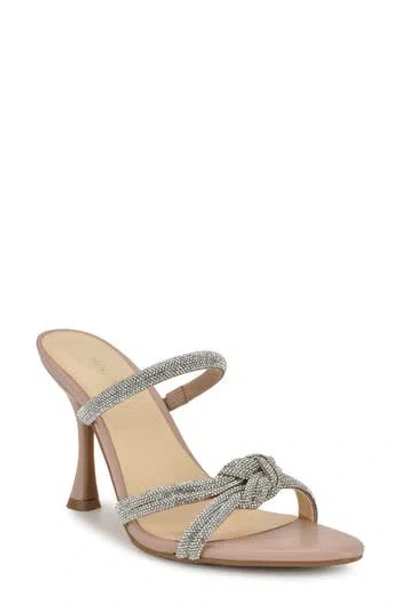 Nine West Unela Crystal Embellished Strap Sandal In Light Pink