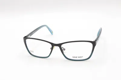 Nine West Unisex Nw1043 Rectangle Eyeglasses In Teal Fade In Green
