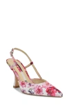 Nine West Vassa Pointed Toe Slingback Pump In Medium Pink