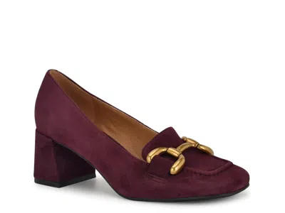 Nine West Veepe Loafer Pump In Burgundy