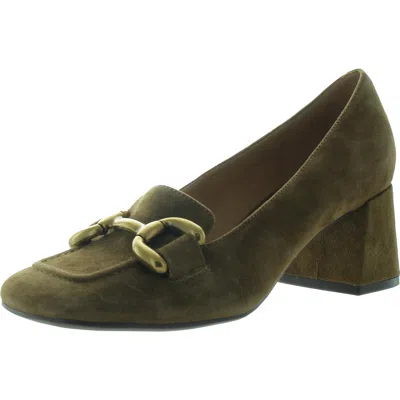 Nine West Veepe Womens Embellished Suede Loafer Heels In Multi