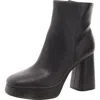 Nine West Velo 3 Womens Faux Leather Block Heel Mid-calf Boots In Black
