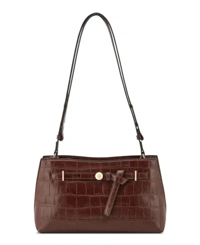 Nine West Vevina Convertible Small Shoulder Handbag In Brown