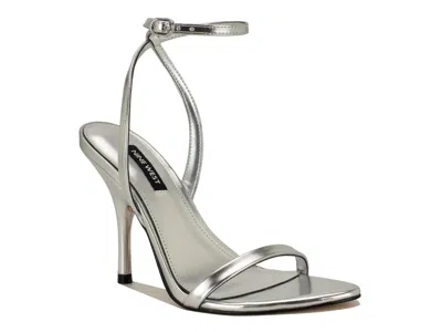 Nine West Villo Ankle Strap Sandal In Silver