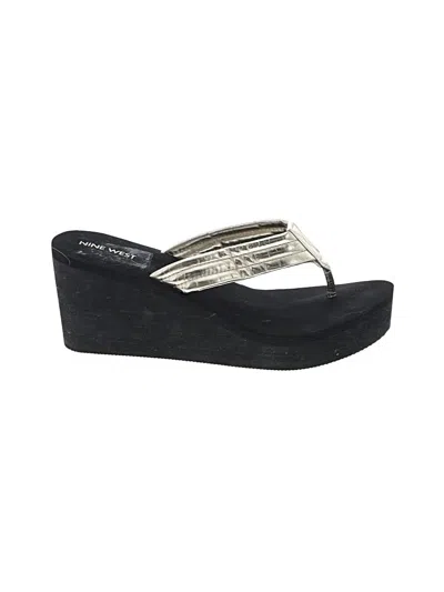 Pre-owned Nine West Wedges In Black