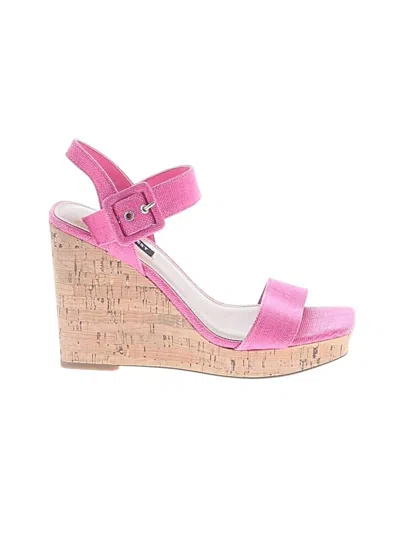 Pre-owned Nine West Wedges In Pink