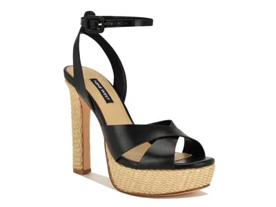 Nine West Weston Platform Sandal In Black
