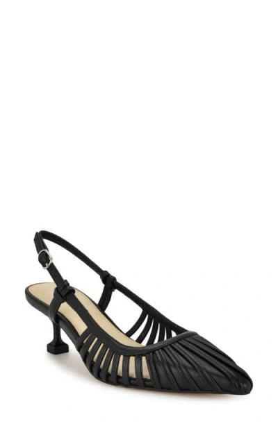 Nine West Whitt Pointed Toe Slingback Pump In Black