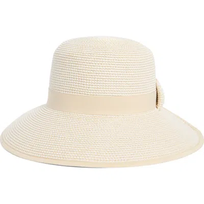 Nine West Wide Brim Framer Hat In Ivory Combo