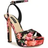 Nine West Wilda Ankle Strap Platform Sandal In Multi