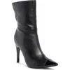 Nine West Winner Pointed Toe Boot In Black/nero
