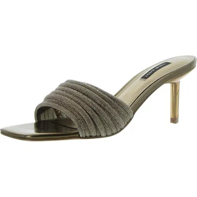 Nine West Wn Harbor 5 Womens Rhinestone Slip On Heels In Multi