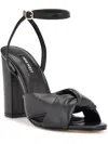 Nine West Wn Larisa 3 Womens Faux Leather Adjustable Ankle Strap In Black